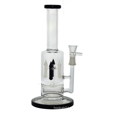 4 Tower Inline Showerheads Glass Water Pipe for Smoking (ES-GB-449)